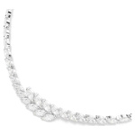 Mesmera necklace Marquise cut, White, Rhodium plated